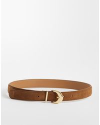 Mango - 100% Suede Leather Belt - Lyst