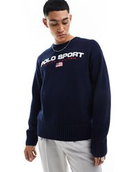 Polo Ralph Lauren - – sport capsule – oversize-strickpullover aus baumwolle - Lyst