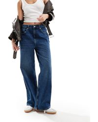 ONLY - Maisie - jeans a vita bassa ampi lavaggio scuro - Lyst