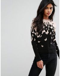 Oasis Butterfly Print Jumper - Natural