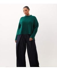 ASOS - Asos Design Curve Relaxed Rib Crew Neck Knitted Jumper - Lyst
