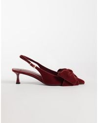 ASOS - Stardust Bow Detail Slingback Kitten Heels - Lyst