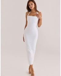 House Of Cb - The Silhouette True Halter Neck Bandage Maxi Dress - Lyst