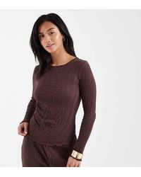 Only Petite - Long Sleeve Top Co-Ord With Ruche Detail - Lyst