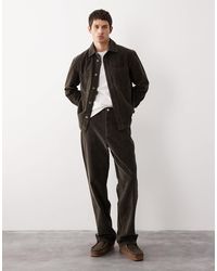 ASOS COLLECTIVE - Ac-b-253 - pantalon droit d'ensemble emblématique en velours côtelé - marron - Lyst