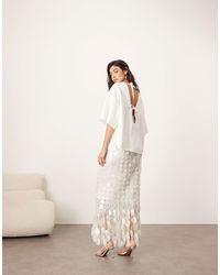 ARRANGE - Boxy Seam Top With Tie Back Detail - Lyst
