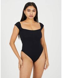 Brave Soul - Square Neck Sleeveless Bodysuit - Lyst