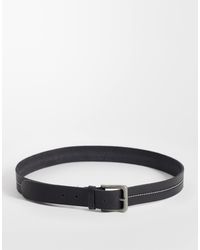 Jack & Jones - Leather Belt With Stitch Detail - Lyst