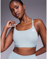 adidas Originals - Adidas Training Optime Essentials Light Support Sports Bra - Lyst