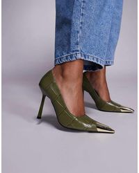 Public Desire - Rotate Heeled Court Shoes - Lyst