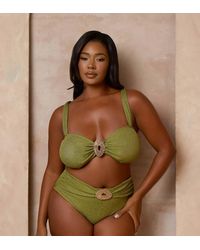 Moda Minx Curve - X Alessa Tyrrell-Charles Glitter Bralet Bikini Top - Lyst
