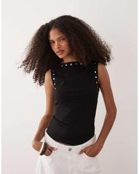 ASOS - Tank Top With Stud Details - Lyst