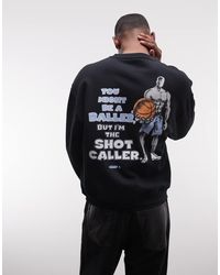 AND1 - Respect The Game Sweatshirt With Back Print Motif - Lyst