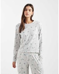 Hollister - Scoop Neck Long Sleeve Pyjama Top Co-ord - Lyst