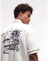 KTZ - Chemise manches courtes à logo graphique et col à revers - cassé - Lyst