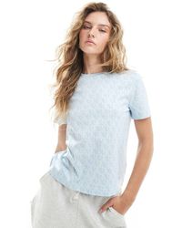 Calvin Klein - Camiseta Azul Tenue Con Estampado Integral De - Lyst