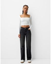Bershka - Straight Fit Jeans - Lyst