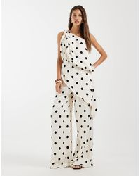 ASOS - Satin Wide Leg Trouser - Lyst