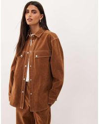 GOOD AMERICAN - Faux Suede Oversized Shirt - Lyst