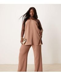 ASOS - Curve Tailored Straight Leg Trousers Co-ord - Lyst
