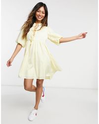 Femme Vêtements Robes Robes courtes et mini Mini Robe Yasmalena 3/4 Shirt Dress Y.A.S en coloris Blanc 
