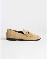 TOPSHOP - Charlie Real Suede Flat Loafer - Lyst