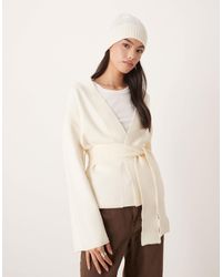 Gina Tricot - – gewickelte kimono-strickjacke - Lyst