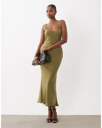 ASOS - Satin Bias Cut Midaxi Dress - Lyst