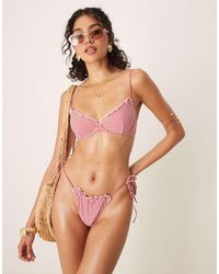 ASOS - Anna Seersucker Underwi Bikini Top - Lyst