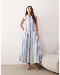 ARRANGE - Wrap Drop Waist Maxi Dress - Lyst