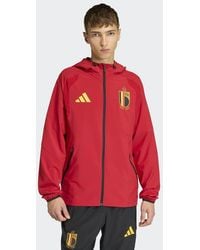 adidas - Belgium Tiro Travel Full Zip Windbreaker - Lyst