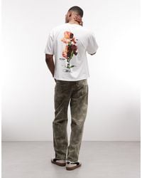 ASOS - Boxy Oversized T-shirt With Floral Graphic - Lyst