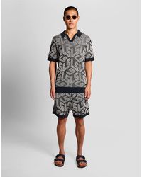 Lyle & Scott - Mid Knits Ribbed Emblem Knitted Polo - Lyst