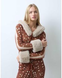 House Of Sunny - Power Peggy Classic Rib Knit Button Up Cardigan Co-Ord - Lyst