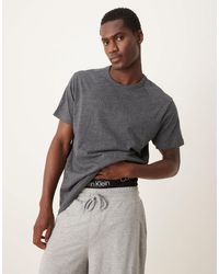 Calvin Klein - – lounge-t-shirt aus baumwolle - Lyst