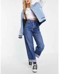 TOPSHOP One Oversized Mom Jean - Blue