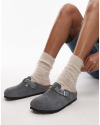 Birkenstock - – boston – clogs aus wildleder - Lyst