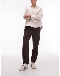 TOPMAN - Tapered Fit Linen Trouser - Lyst