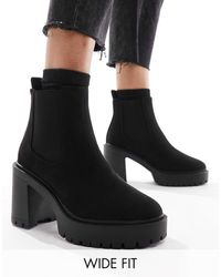 ASOS - Elma - bottines chelsea chunky à talon - Lyst