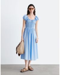& Other Stories - Pure Cotton Short Sleeve Scoop Neck Midi Dress - Lyst