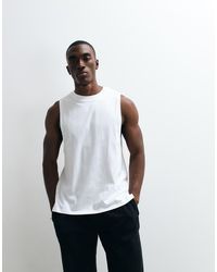 4505 - Icon Cotton Drop Armhole Training Vest With Quick Dry Finish - Lyst