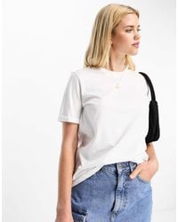 Pieces - Cotton T-Shirt - Lyst