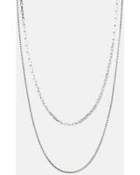 Pull&Bear - Confezione Da 2 Collane Argento - Lyst