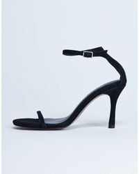 TOPSHOP - Alexi Real Suede 2 Part Heeled Sandal - Lyst