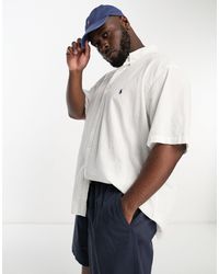 Polo Ralph Lauren - Big & tall - chemise en crépon à manches courtes avec logo emblématique - Lyst