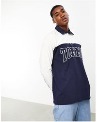 Tommy Hilfiger - Maglia stile rugby colorblock oversize - Lyst