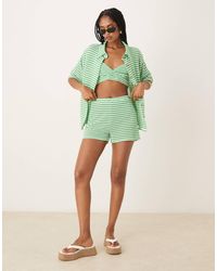 ASOS - – lässig geschnittene shorts aus strick mit streifen - Lyst