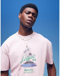 ASOS - Heavyweight Boxy Oversized T-shirt With Palm Tree Chest Print - Lyst
