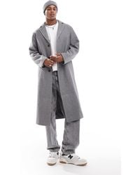 ASOS - Regular Fit Wool Look Overcoat - Lyst
