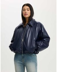 Cotton On - Faux Leather Puff Bomber - Lyst